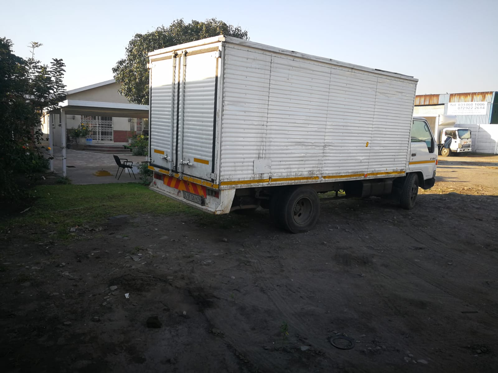 Munguni Logistics truck showing secure rear doors for safe transport